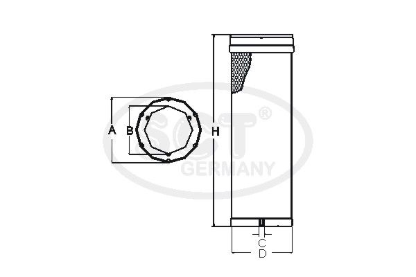 SCT GERMANY Sekundārā gaisa filtrs SW 3846